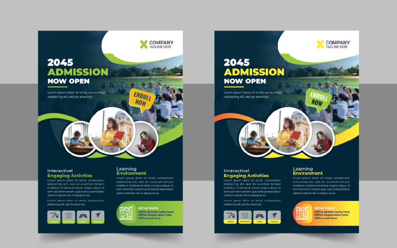 Creative School Admission Flyer Poster Template or Back To School Poster Template Corporate Identity