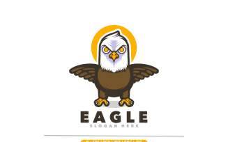 Eagle cartoon mascot design logo