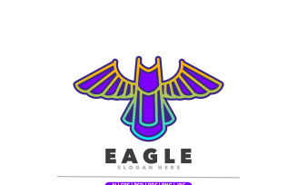 Eagle line art simple design logo