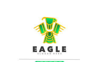 Eagle luxury outline logo template