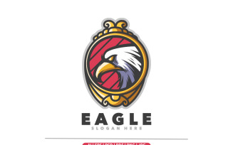 Eagle ornament label logo design