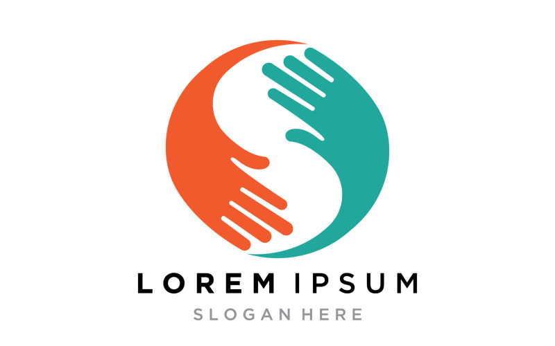 Hand care team group logo community v10 Logo Template