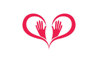 Hand care team group logo community v17