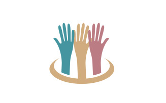Hand care team group logo community v18