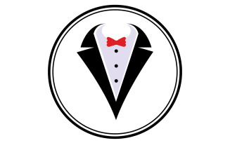 Maid suit logo and symbol vector design v10