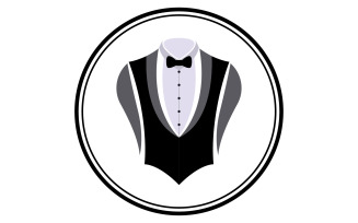 Maid suit logo and symbol vector design v9