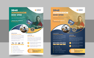 Modern School Admission Flyer Poster Template or Back To School Poster Template