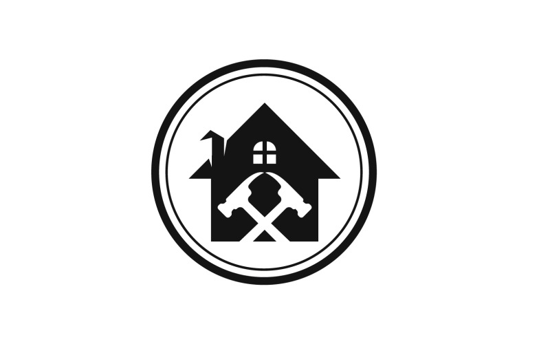 Home building property sell logo vector v20 Logo Template