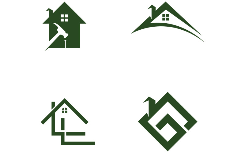 Home building property sell logo vector v26 Logo Template