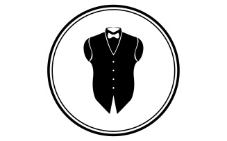 Maid suit logo and symbol vector design v16