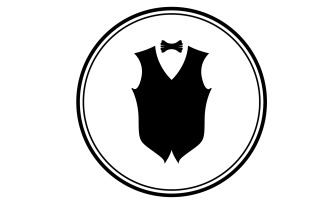 Maid suit logo and symbol vector design v17