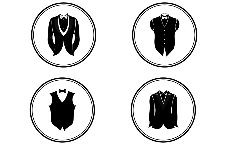 Maid suit logo and symbol vector design v19 Logo Template