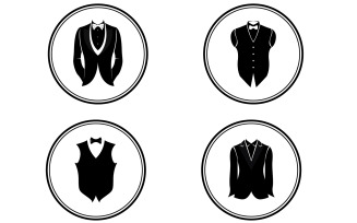Maid suit logo and symbol vector design v19