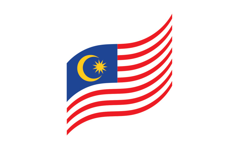 Malaysian flag symbol design v1 Logo Template