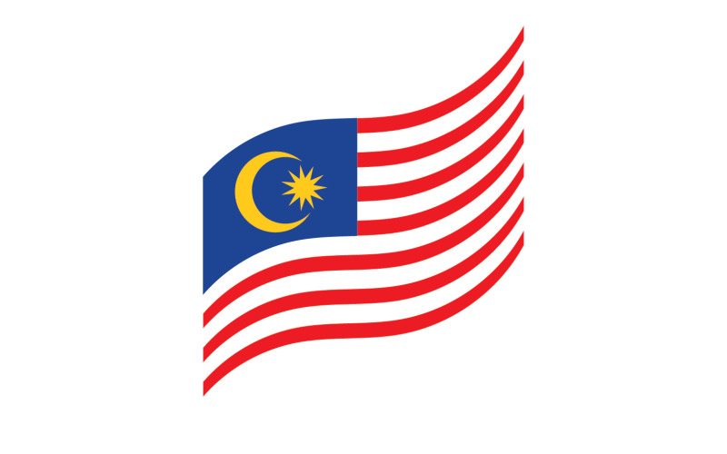 Malaysian flag symbol design v2 Logo Template