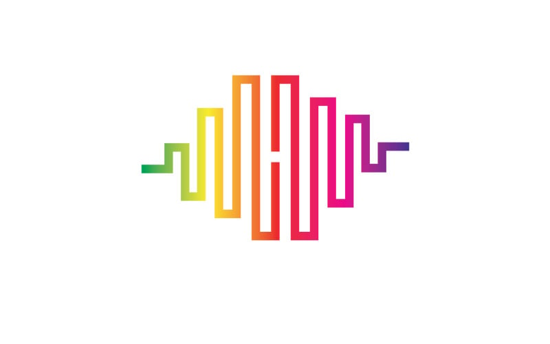 Sound wave equalizer music logo v10 Logo Template