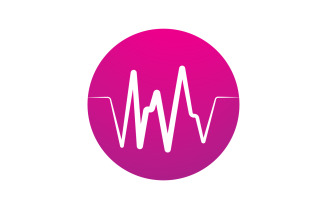 Sound wave equalizer music logo v13