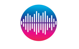 Sound wave equalizer music logo v18