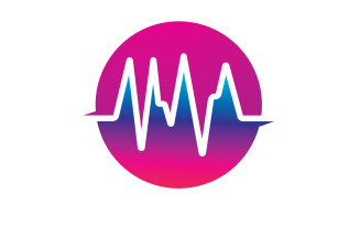 Sound wave equalizer music logo v20