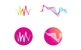 Sound wave equalizer music logo v23