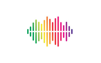 Sound wave equalizer music logo v2