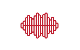 Sound wave equalizer music logo v34