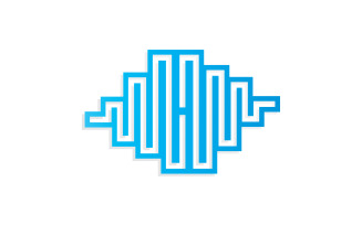 Sound wave equalizer music logo v39