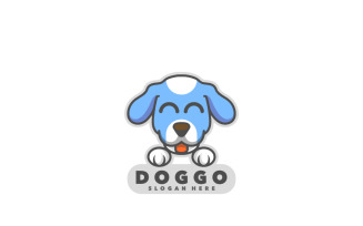 Dog head simple mascot logo simple