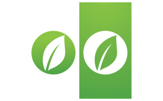 Eco leaf green fresh nature go green tree logo design template v14
