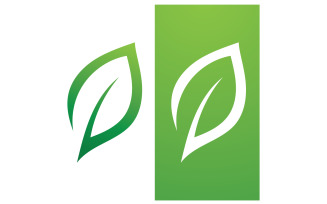 Eco leaf green fresh nature go green tree logo design template v17