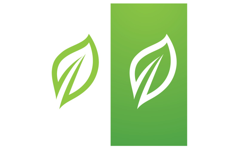 Eco leaf green fresh nature go green tree logo design template v23 Logo Template