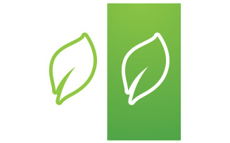 Eco leaf green fresh nature go green tree logo design template v24