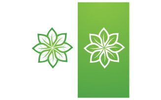 Eco leaf green fresh nature go green tree logo design template v29