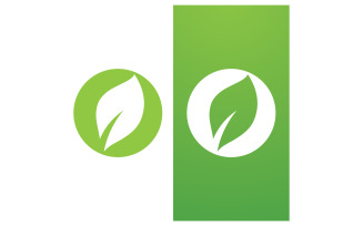 Eco leaf green fresh nature go green tree logo design template v32