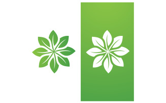 Eco leaf green fresh nature go green tree logo design template v34