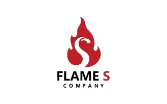 Flame torch campfire logo vector template design v8