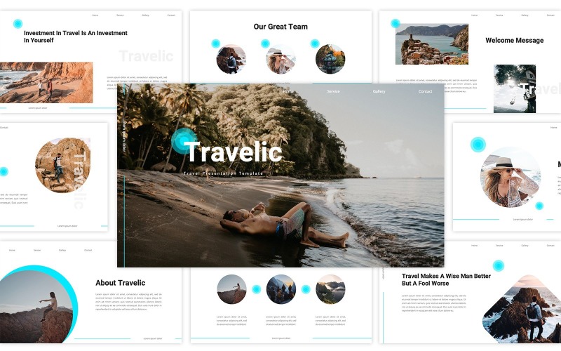 Travelic Travel PowerPoint PowerPoint Template