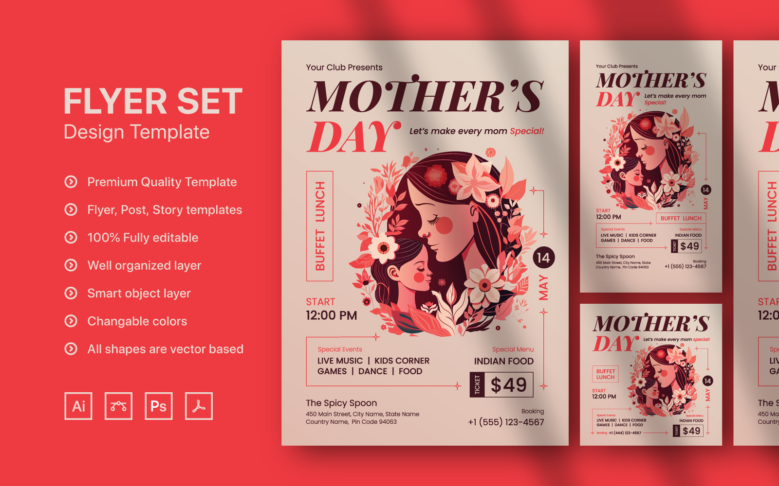 Kit Graphique #331599 Mothers Day Divers Modles Web - Logo template Preview