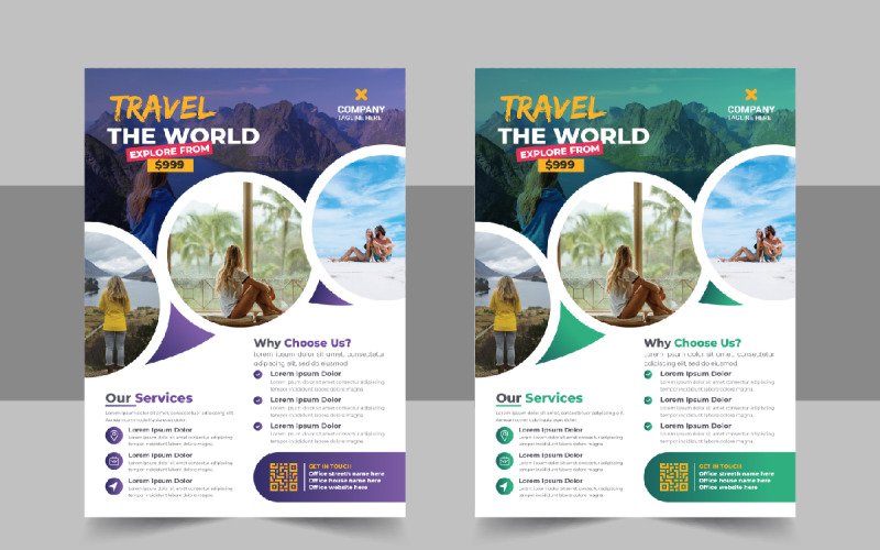Corporate Travel Flyer Design Template Corporate Identity