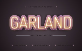Garland - Editable Text Effect, Font Style 2
