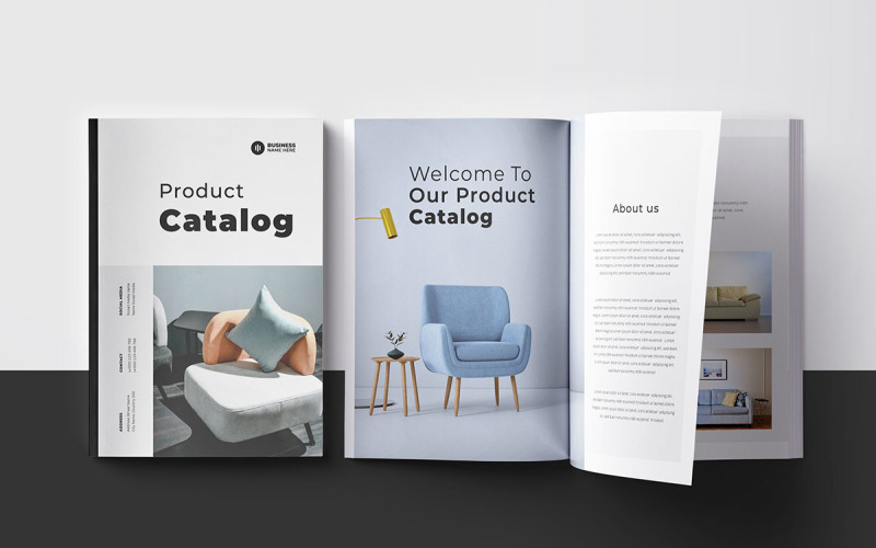 Product catalog and Furniture Catalog Template Magazine Template