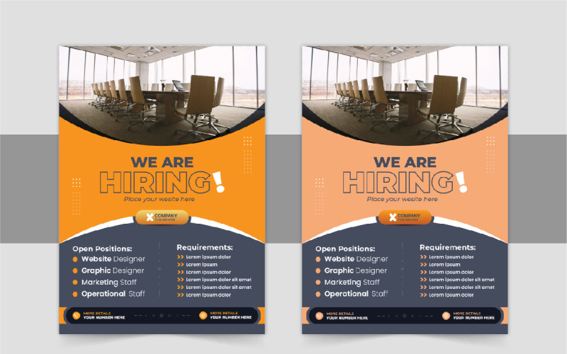We are hiring flyer design or Job vacancy leaflet flyer design layout Corporate Identity