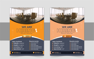 We are hiring flyer design or Job vacancy leaflet flyer design layout