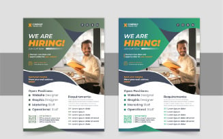 We are hiring flyer design or Job vacancy leaflet flyer template design layout