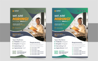 We are hiring flyer design or Job vacancy leaflet flyer template design layout