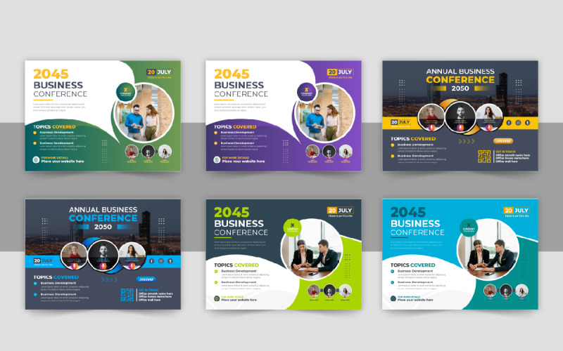 Business conference flyer or invitation flyer concept Corporate Identity