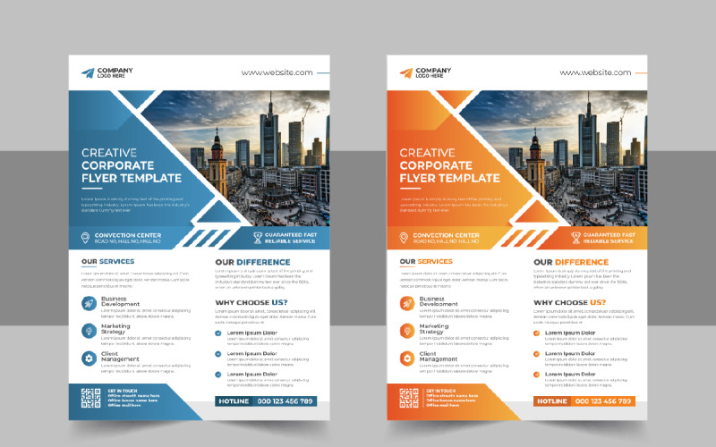 Business Conference Flyer template design layout Corporate Identity