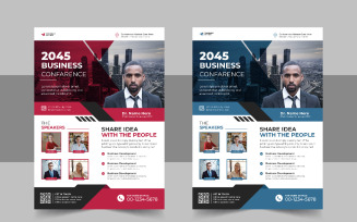 Business Conference Flyer template design vector