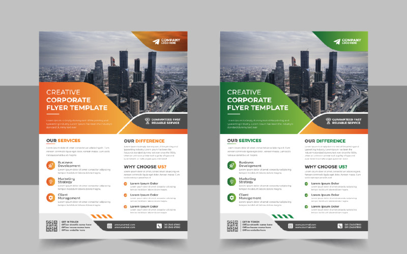 Conference Flyer design template vector Corporate Identity