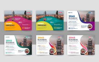 Creative Corporate horizontal business conference flyer template